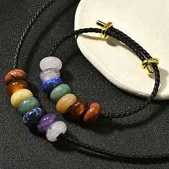 Браслеты и ожерелья из натуральных драгоценных камней rondelle chakra G-P561-01G-01