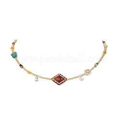 Collane di semi di vetro e perline acriliche&nbsp;NJEW-JN04469