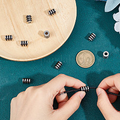 10 шт. европейские бусины из нержавеющей стали 304 STAS-UN0050-29