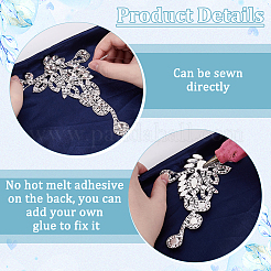 2 шт. 2 стиля цветочные сплавы стразы украшения аксессуары DIY-FG0008-05B