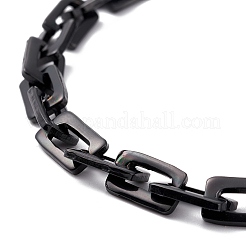Bracelets à chaîne rectangulaire en acier inoxydable 201 avec placage sous vide pvd&nbsp;BJEW-N240-06EB