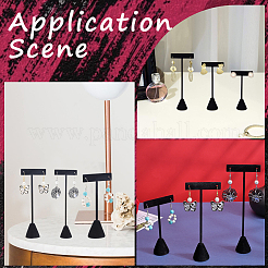 6 шт. 3 стиля Т-образная подставка для сережек из сплава&nbsp;EDIS-SC0001-05