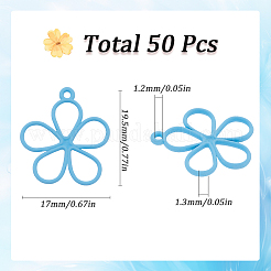 50 шт. полые подвески из окрашенного распылением сплава FIND-SC0012-27B