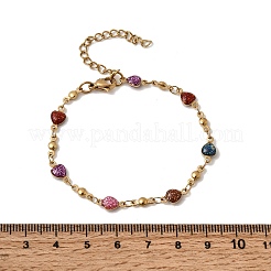 Bracelets en acier inoxydable 304 et résine pour femmes&nbsp;BJEW-D452-01G