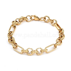 Браслеты-цепочки Figaro из нержавеющей стали 304 для женщин&nbsp;BJEW-Z143-06G