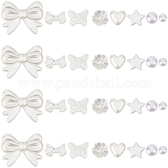 590 шт. бусины и колпачки из АБС-пластика с имитацией жемчуга&nbsp;DIY-PA0001-02