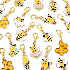 40 шт. 10 стильных эмалевых подвесных украшений из сплава&nbsp;HJEW-FS00064