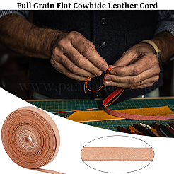 5m平牛革紐  ジュエリーDIY製版材料  ペルー  10x1mm  約5.47ヤード（5m）/バンドル&nbsp;WL-GF0001-22C-04