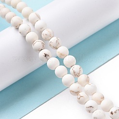 Круглые бусины из натурального магнезита G-L358-4mm-02