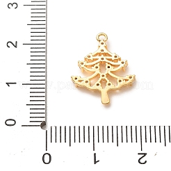 真鍮製ラインストーンペンダント  クリスマスツリーのチャーム  ゴールドカラー  17x14x2mm  穴：1mm&nbsp;RB-CBAFDDC-05G