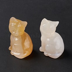Décorations d'affichage de sculpture en agate de fleurs de cerisier naturelles&nbsp;G-F719-40G