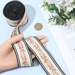 5 ярд полиэстеровых лент с вышивкой в этническом стиле и цветочным узором&nbsp;OCOR-GF0005-51A