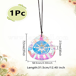 Стеклянные подвесные украшения в форме слезы NJEW-WH0031-01