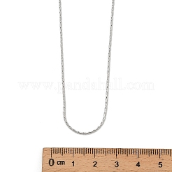 Ожерелья из цепей Boston Link толщиной 1 мм из нержавеющей стали 304 для женщин и мужчин NJEW-F351-01P