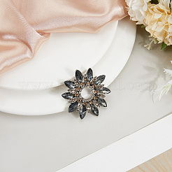 Броши со стразами из цветочного сплава для рюкзака&nbsp;JEWB-WH20011-02B