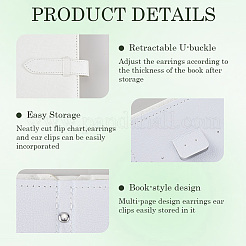 Портативная книга для демонстрации сережек из искусственной кожи&nbsp;EDIS-WH20011-01A