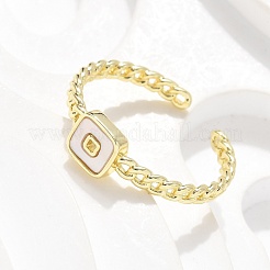 Кольца-манжеты из латуни для женщин RJEW-C126-01G