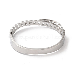 Не тускнеющие крестообразные браслеты из нержавеющей стали 304 с полыми шарнирами для женщин&nbsp;BJEW-I315-19P