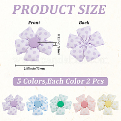 10 Stück 5 Farben Polyesterblume&nbsp;DIY-CY0002-59