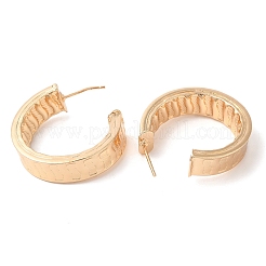 Круглые текстурированные серьги-гвоздики из латуни EJEW-Q765-05G