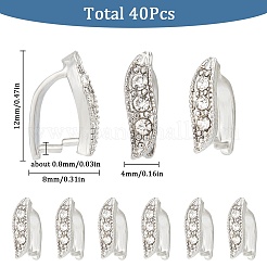 40 шт. латунные защелки на дужках KK-SC0003-55