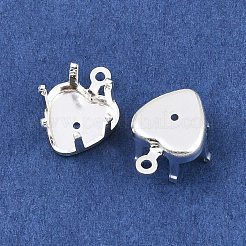 Оправа в форме сердца из латуни с пришивными зубцами&nbsp;KK-C163-14A-S