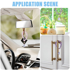 2 шт. 2 стиля подвеска с натуральным розовым кварцем и аметистовым кристаллом&nbsp;HJEW-CA00062