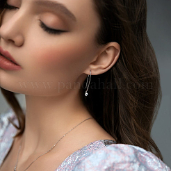 925 плоская круглая подвесная серьга из стерлингового серебра HI6104