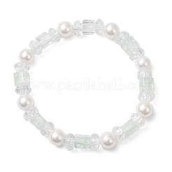 Браслеты из хрустального стекла и ракушек с бисером и бусинами из жемчуга для женщин&nbsp;BJEW-JB12384-03