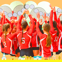 Papier-Volleyball-Hängebanner&nbsp;AJEW-WH0752-464