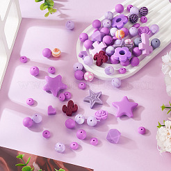 92 perles focales en silicone transparentes&nbsp;SIL-TA0002-85C