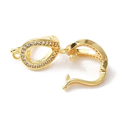 Латунная застежка из прозрачного кубического циркония FIND-WH0120-51G