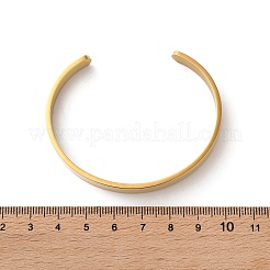 Простые браслеты-манжеты из нержавеющей стали 304 для женщин&nbsp;BJEW-P344-01B-G