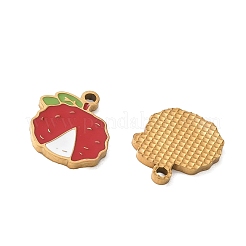 Pendentifs en acier inoxydable 304 émaillé en forme de fruits&nbsp;SA-CBA49D2-11G-12