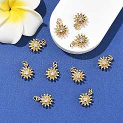 Ciondoli Shegrace in ottone con micro pavé di zirconi cubici trasparenti&nbsp;XGRQ2O070-450G