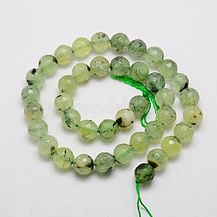 Природные пренит нитей бисера G-G457-6mm-03F