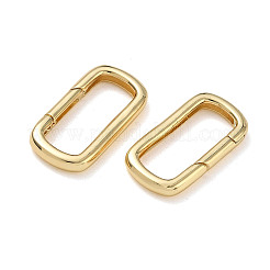 真鍮製スプリングゲート留め具  retangle  18KGP本金メッキ  28x14x3.5mm&nbsp;KK-CBA50B0-33G