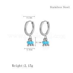 Круглые серьги-кольца из нержавеющей стали IJ6670-1