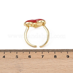 Латунные эмалевые регулируемые манжеты для женщин RJEW-C139-09G