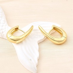 Латунные слеза серьги обруча EJEW-Z121-09G