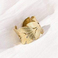 Кольцо-манжета из нержавеющей стали 304 для женщин&nbsp;RJEW-Z083-02G-02