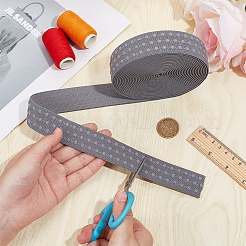 5 ярд плоский полиэфирный эластичный резиновый шнур с вышивкой/лента OCOR-WH0016-10A