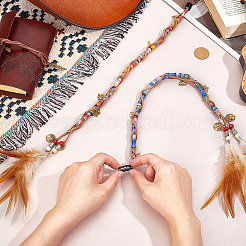 2 парик из эластичного шнура с обмоткой и плоского шнура из искусственной замши&nbsp;HJEW-PH02263