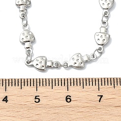 Collares de cadena con eslabones de hongo de acero inoxidable 304 para otoño&nbsp;NJEW-JN06134