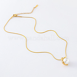 3 шт. минималистичные ожерелья из нержавеющей стали с имитацией жемчуга в форме ракушки для женщин RY2532