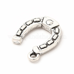 合金のチベット風チャーム  馬蹄  長方形の模様  15x12x3mm  穴：1.2mm&nbsp;LS-PALLOY-B012-01E-AS