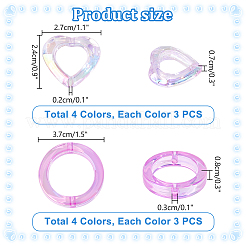 24шт 8 стиля покрытия акриловых бусин&nbsp;FIND-PH0022-04