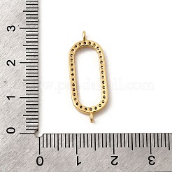 Латунные микро-паве прозрачные кубические цирконии овальные кольца-соединители подвески&nbsp;KK-I360-048G