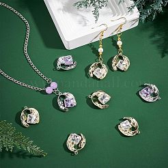 24шт 2 цвета подвески из сплава со стразами&nbsp;FIND-CA0004-92