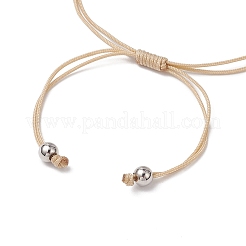 Бусины из натурального розового кварца плетеные браслеты из бусин&nbsp;BJEW-TA00621-03